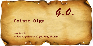 Geiszt Olga névjegykártya