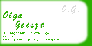 olga geiszt business card